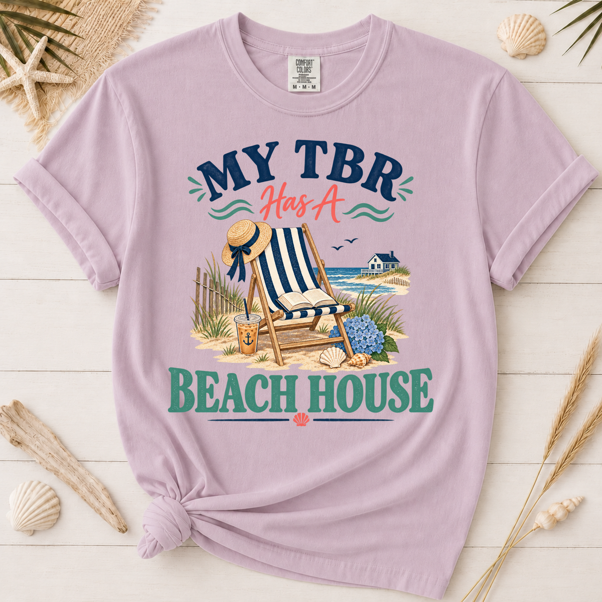 My TBR Has a Beach House Book Lover Graphic Tee
