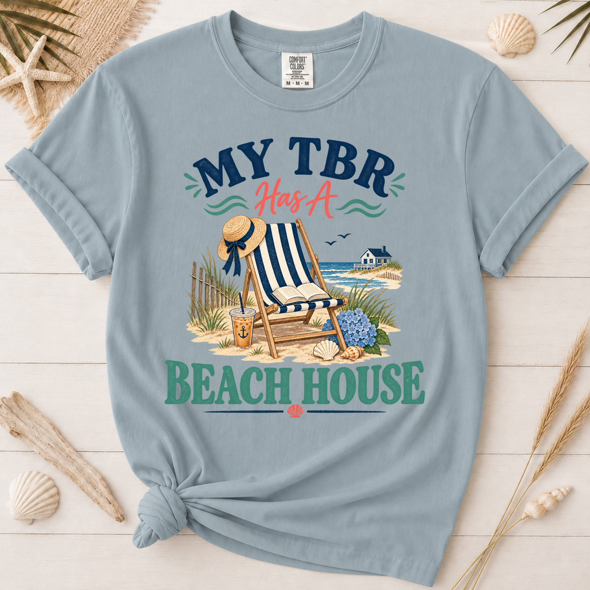 My TBR Has a Beach House Book Lover Graphic Tee
