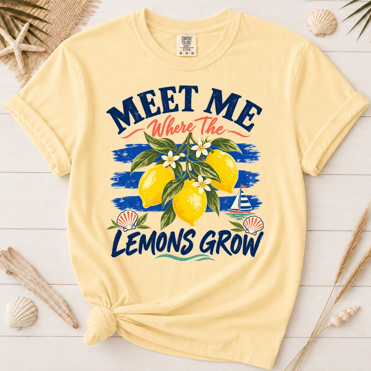 Meet Me Where the Lemons Grow Amalfi Coast Graphic Tee