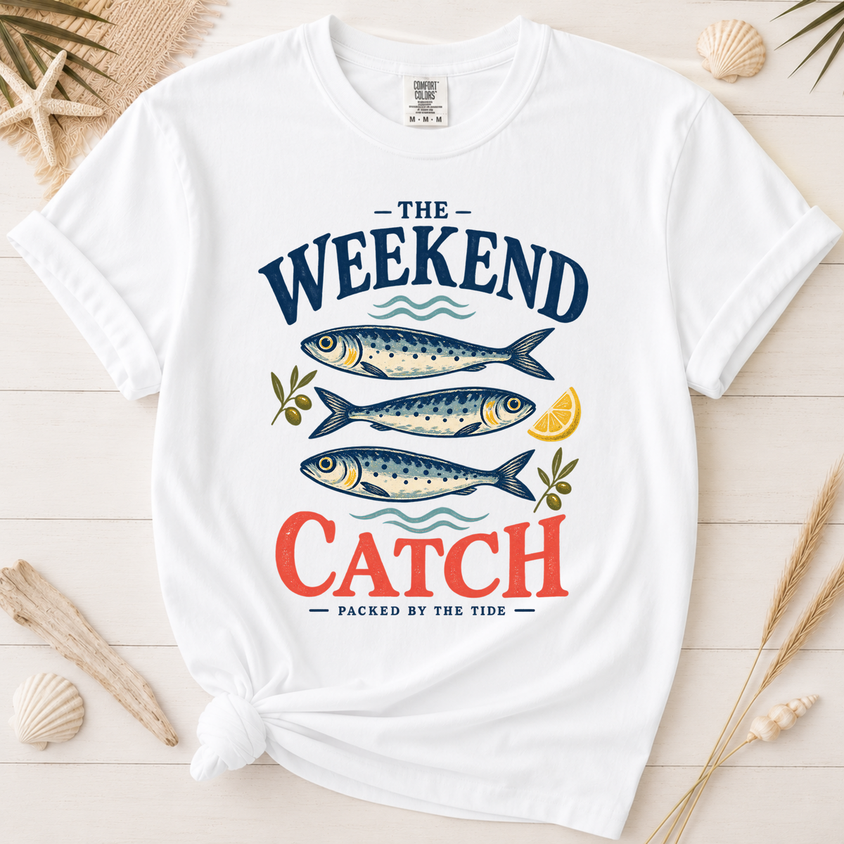 The Weekend Catch Vintage Sardine Coastal Graphic Tee