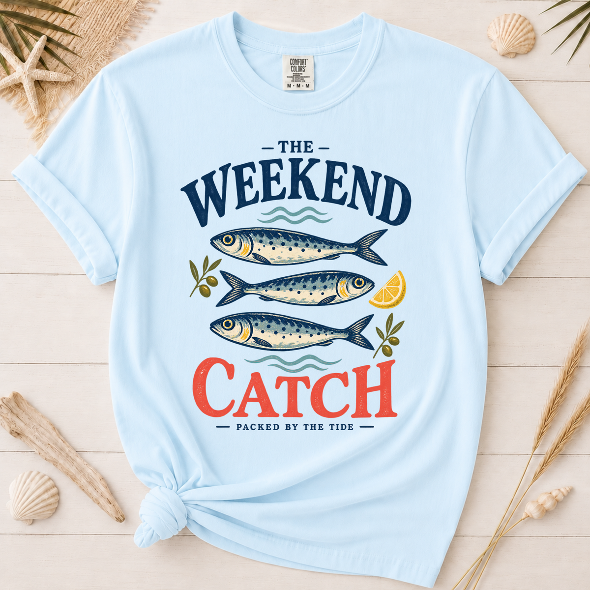 The Weekend Catch Vintage Sardine Coastal Graphic Tee