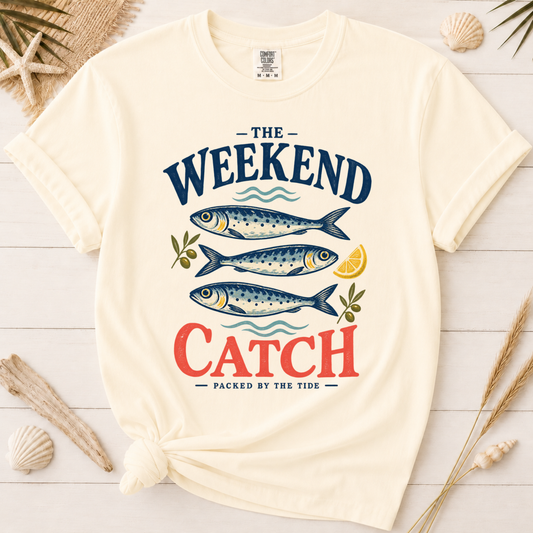 The Weekend Catch Vintage Sardine Coastal Graphic Tee