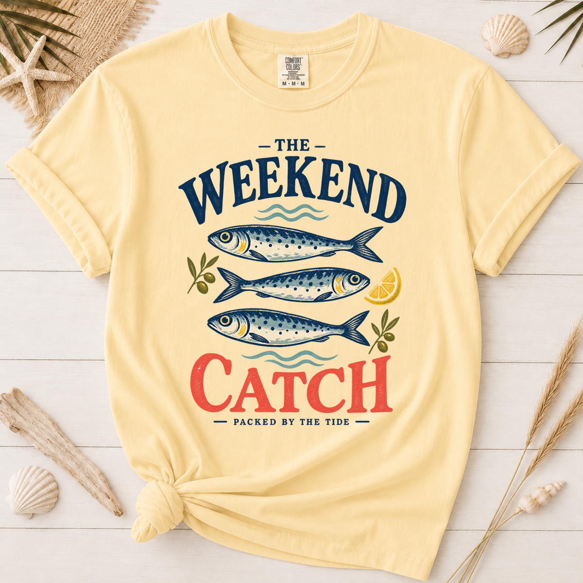 The Weekend Catch Vintage Sardine Coastal Graphic Tee