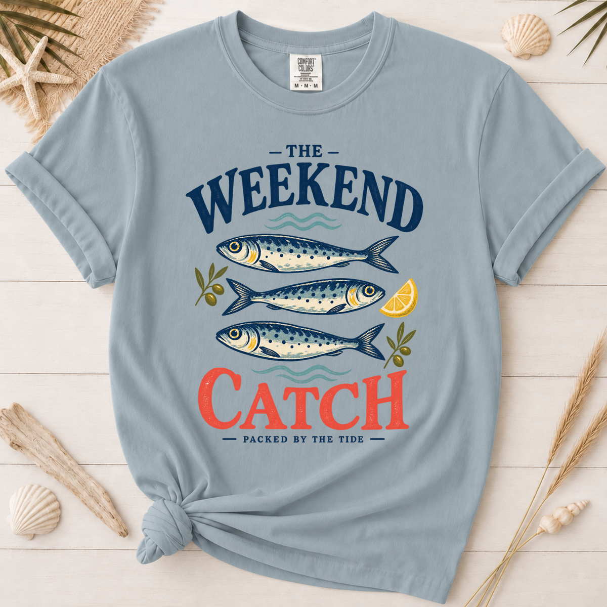 The Weekend Catch Vintage Sardine Coastal Graphic Tee