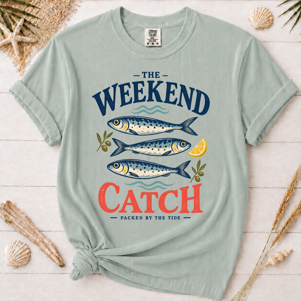 The Weekend Catch Vintage Sardine Coastal Graphic Tee