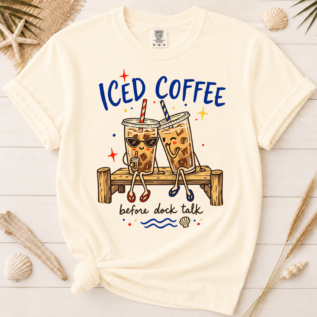 Iced Coffee Before Dock Talk Graphic Tee