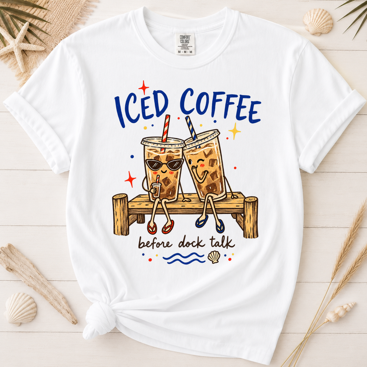 Iced Coffee Before Dock Talk Graphic Tee