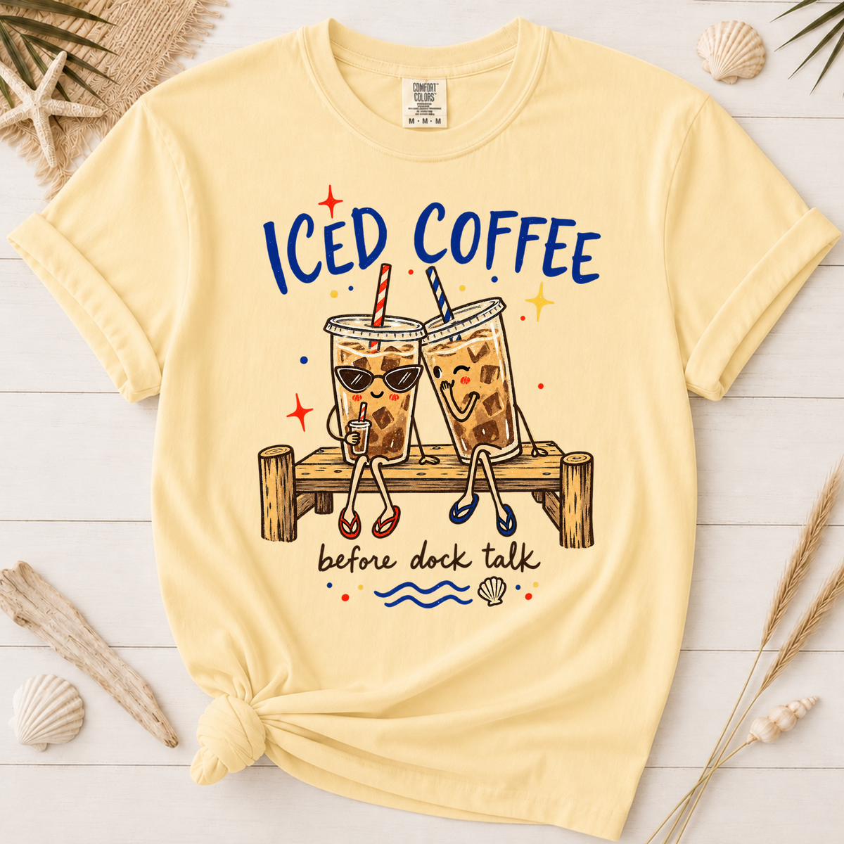 Iced Coffee Before Dock Talk Graphic Tee