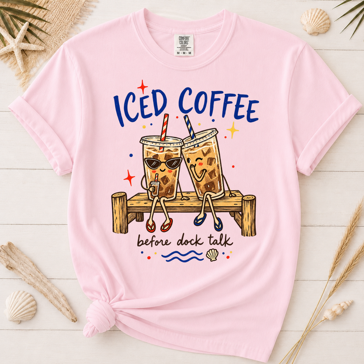 Iced Coffee Before Dock Talk Graphic Tee