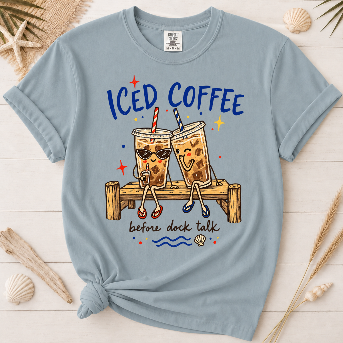 Iced Coffee Before Dock Talk Graphic Tee