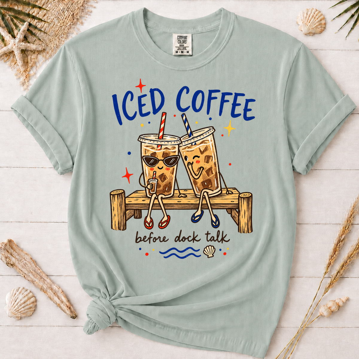 Iced Coffee Before Dock Talk Graphic Tee