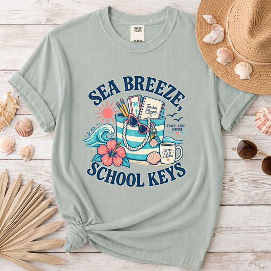 Sea Breeze, School Keys Teacher Graphic Tee