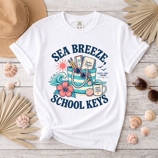 Sea Breeze, School Keys Teacher Graphic Tee