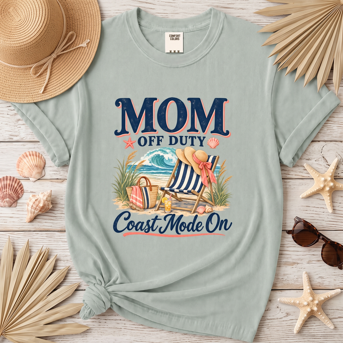 Mom Off Duty Coast Mode On Graphic Tee