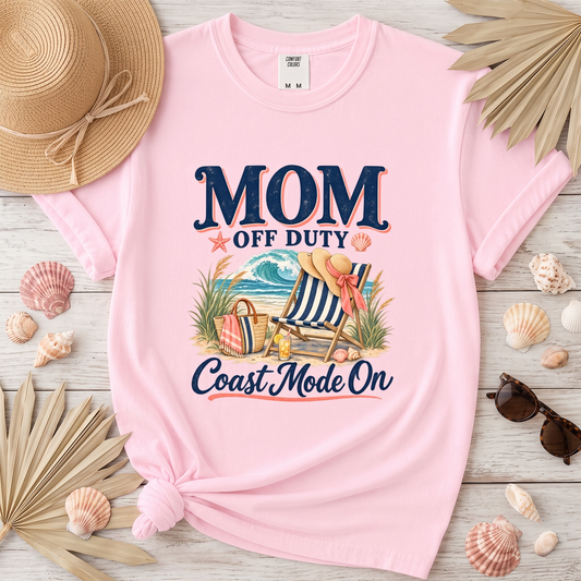 Mom Off Duty Coast Mode On Graphic Tee