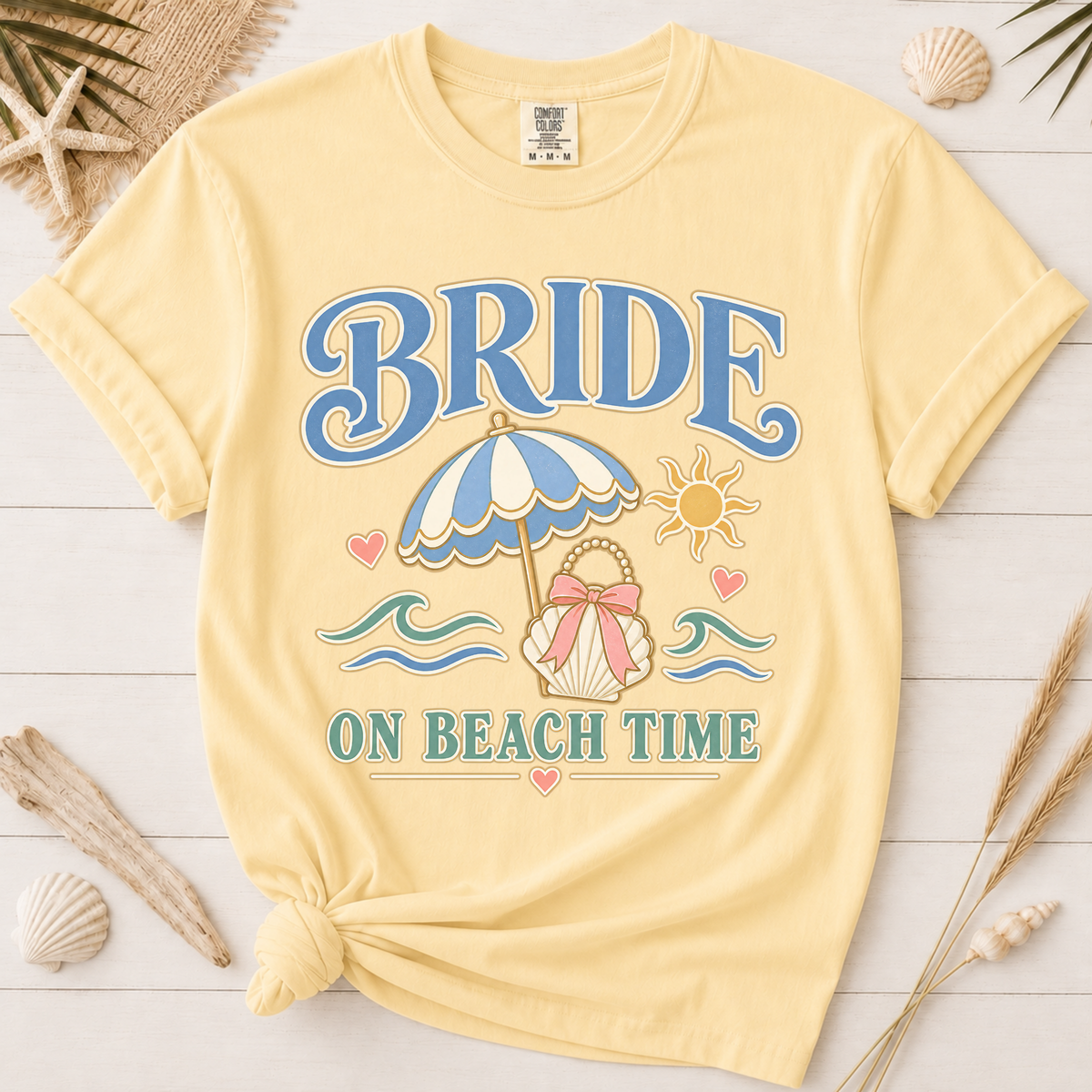 Bride on Beach Time Coastal Bride Graphic Tee