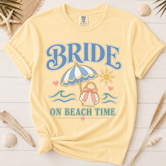 Bride on Beach Time Coastal Bride Graphic Tee