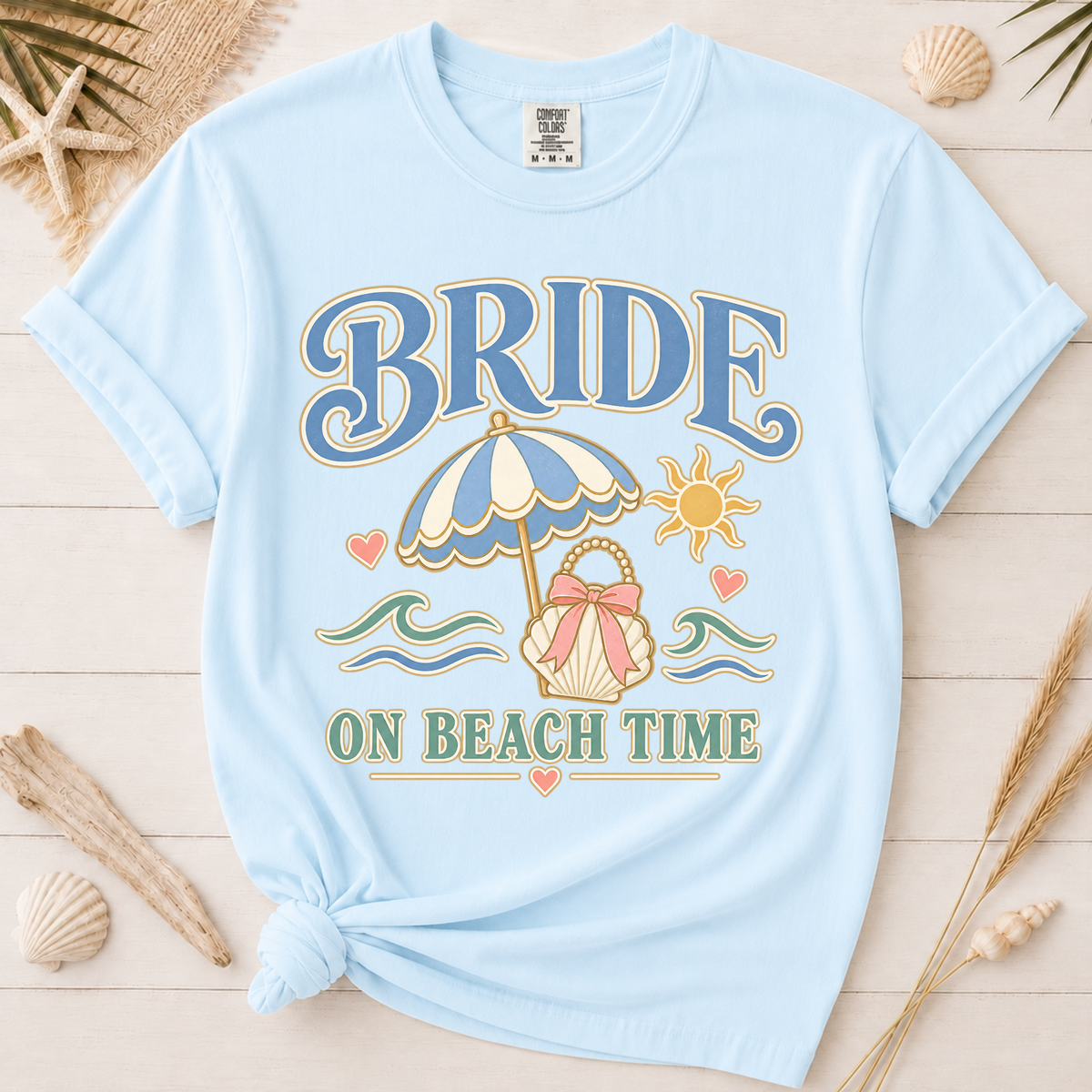 Bride on Beach Time Coastal Bride Graphic Tee