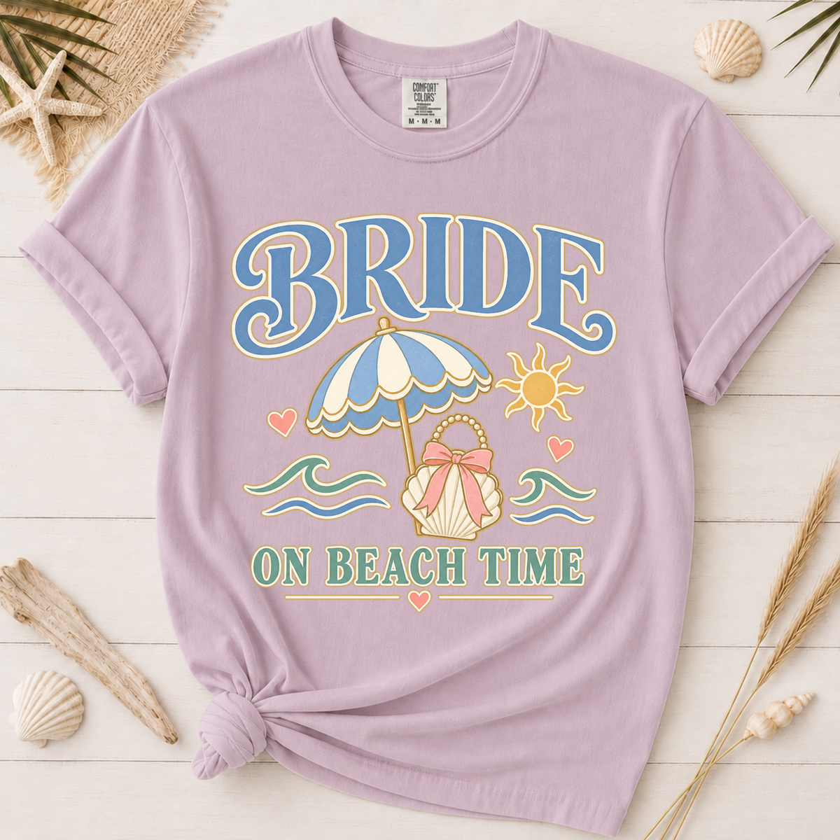 Bride on Beach Time Coastal Bride Graphic Tee