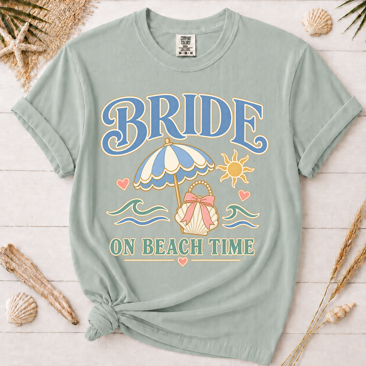 Bride on Beach Time Coastal Bride Graphic Tee