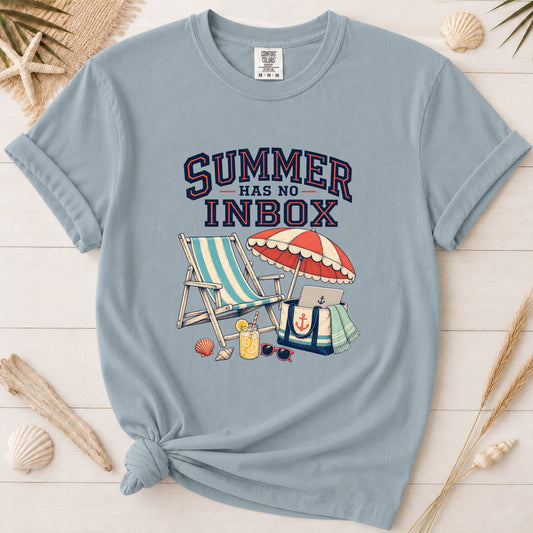 Summer Has No Inbox Coastal Vacation Graphic Tee