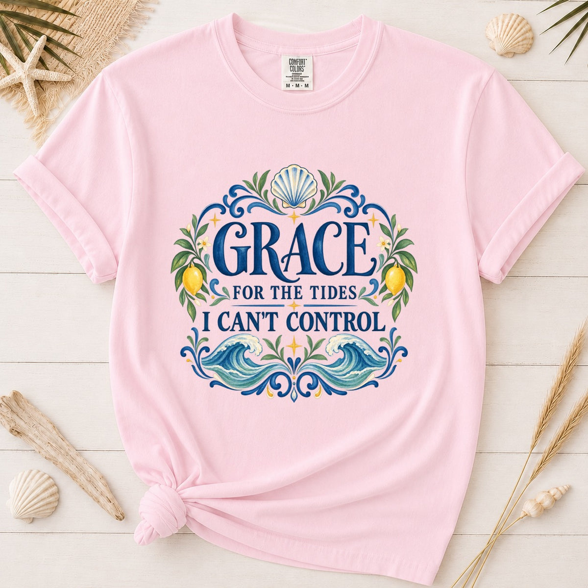 Grace for the Tides I Can't Control Coastal Faith Graphic Tee