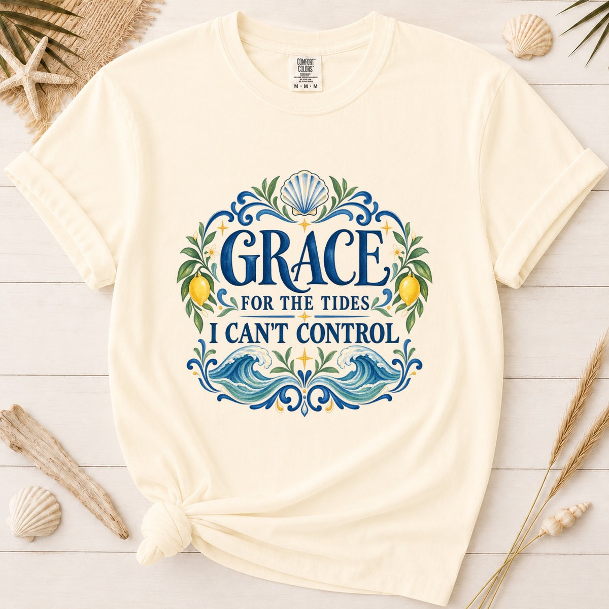 Grace for the Tides I Can't Control Coastal Faith Graphic Tee