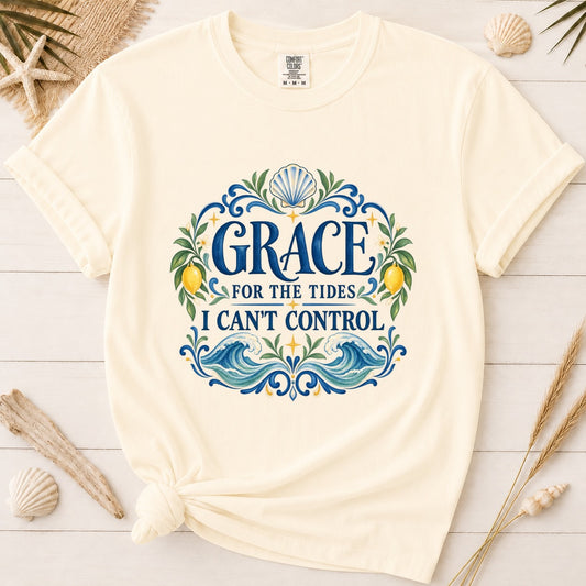 Grace for the Tides I Can't Control Coastal Faith Graphic Tee