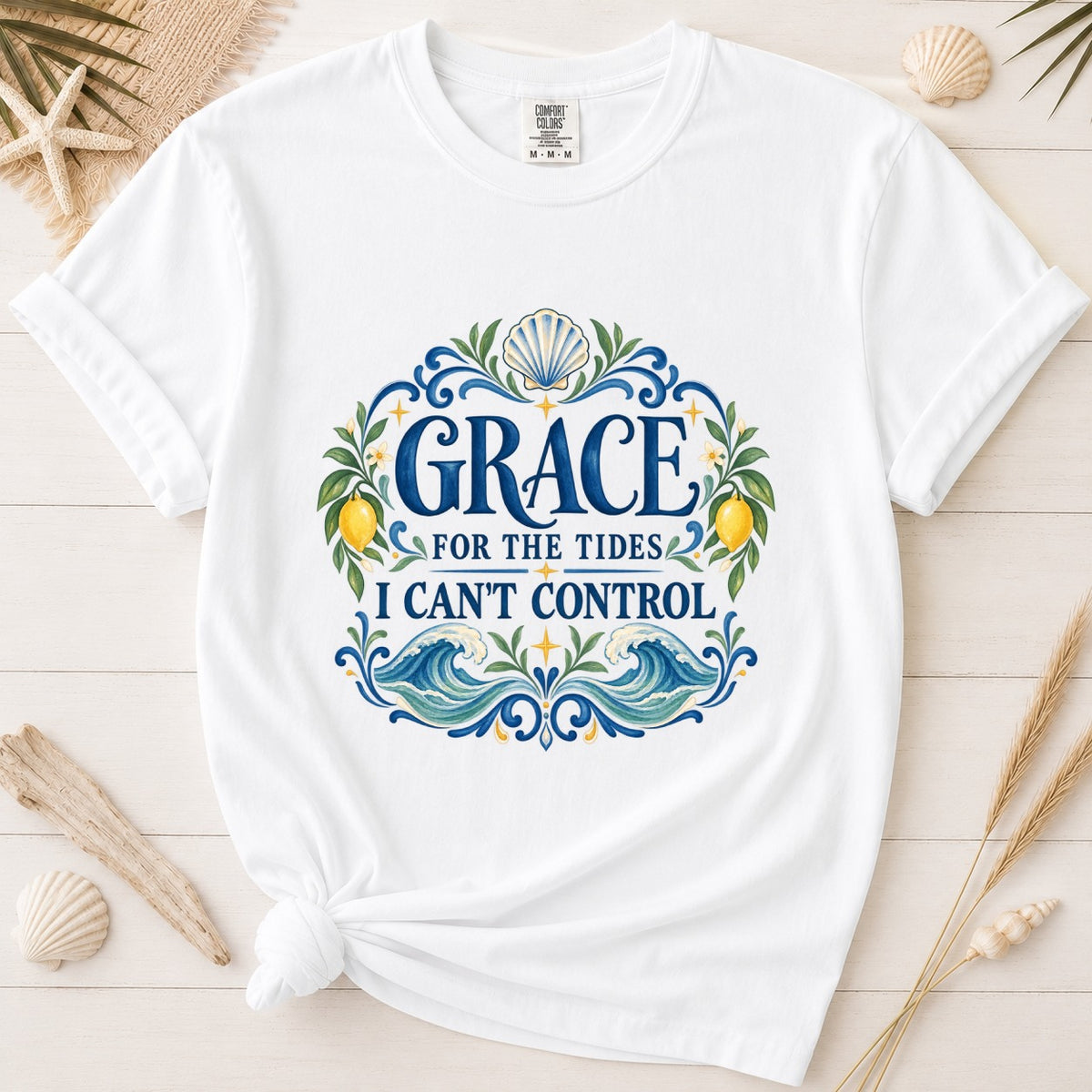 Grace for the Tides I Can't Control Coastal Faith Graphic Tee