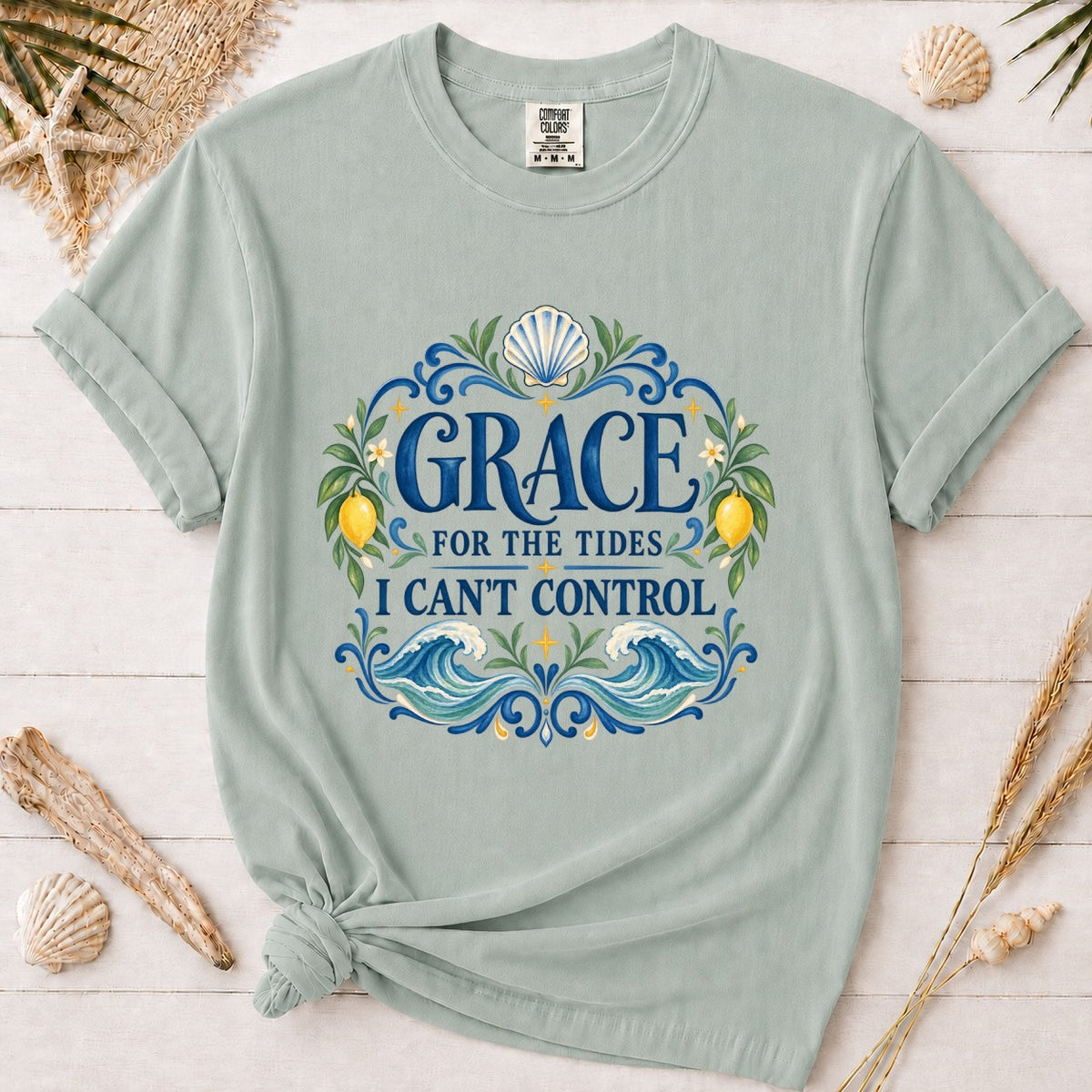 Grace for the Tides I Can't Control Coastal Faith Graphic Tee