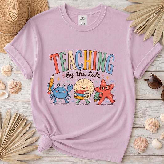 Teaching by the Tide Coastal Teacher Graphic Tee