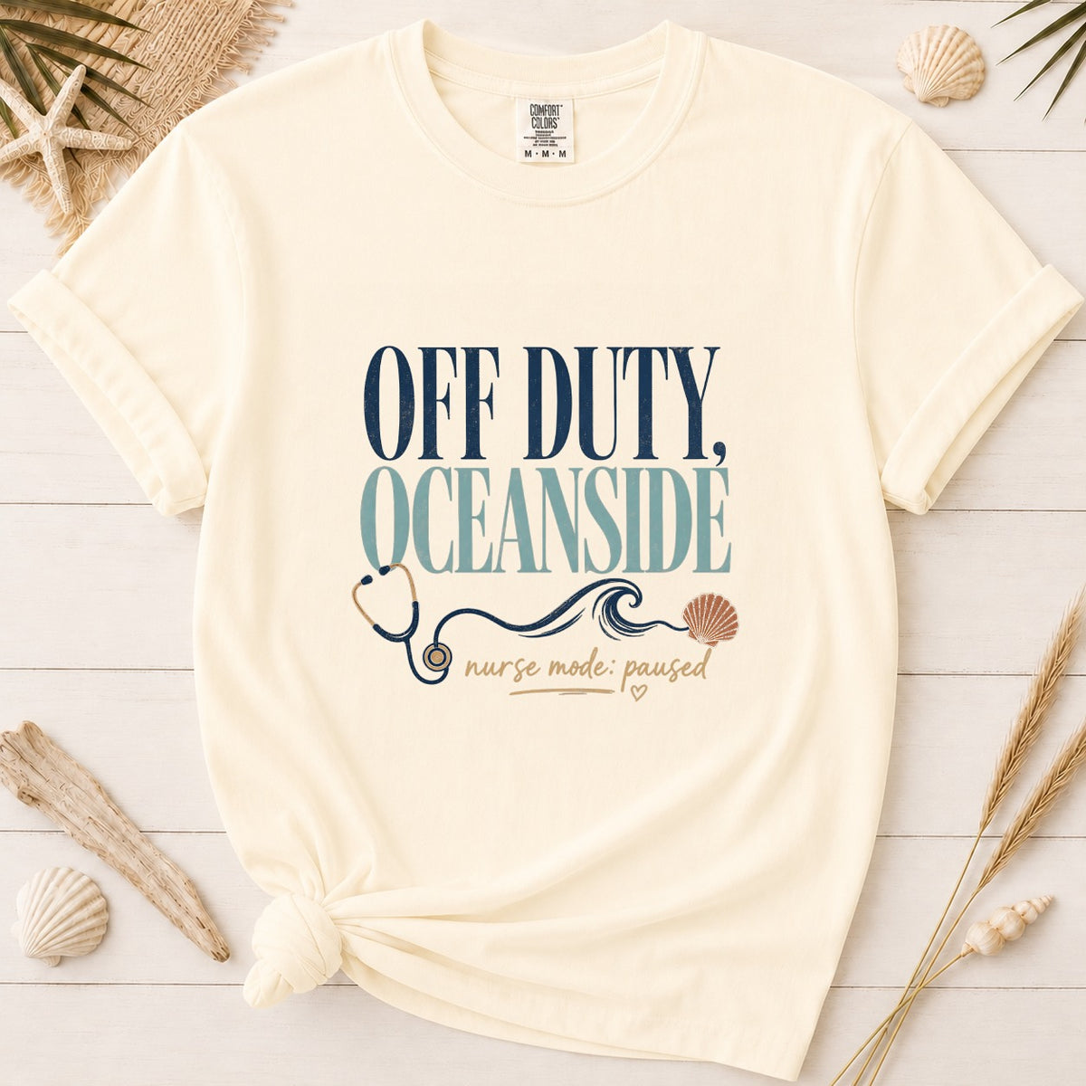 Off Duty Oceanside Coastal Nurse Graphic Tee