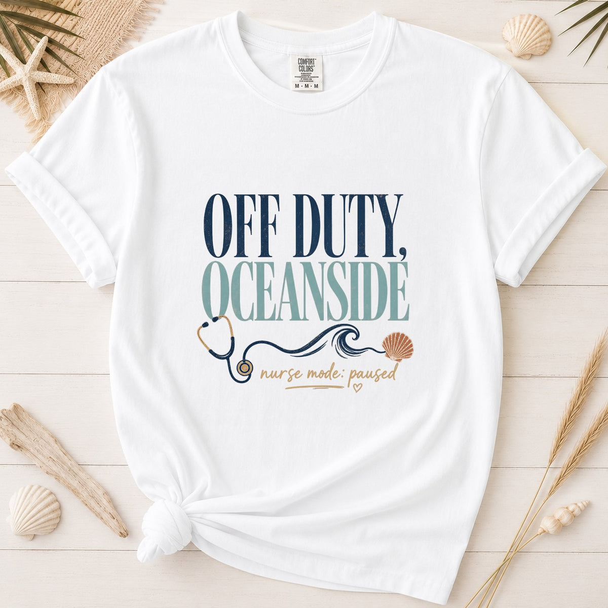 Off Duty Oceanside Coastal Nurse Graphic Tee