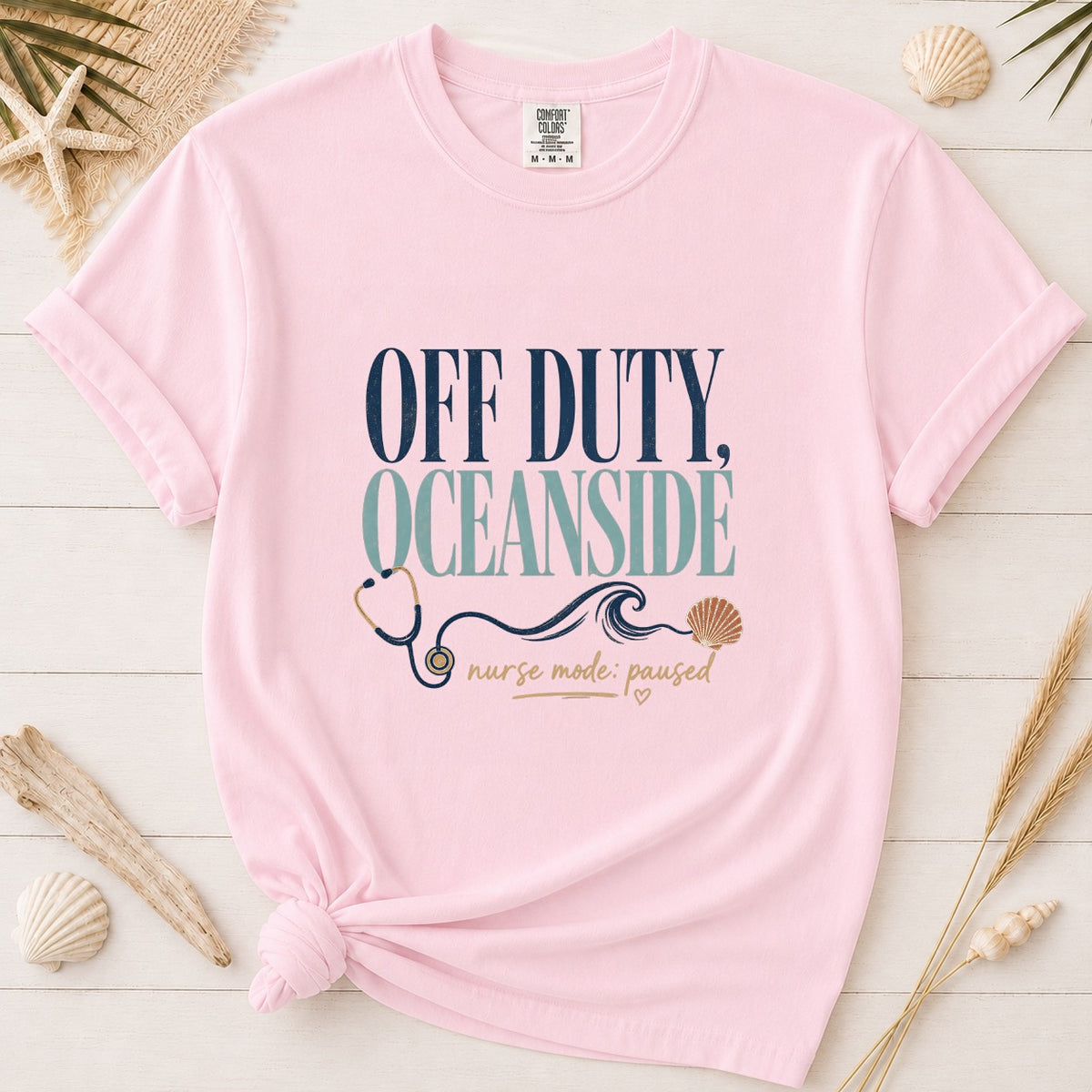 Off Duty Oceanside Coastal Nurse Graphic Tee