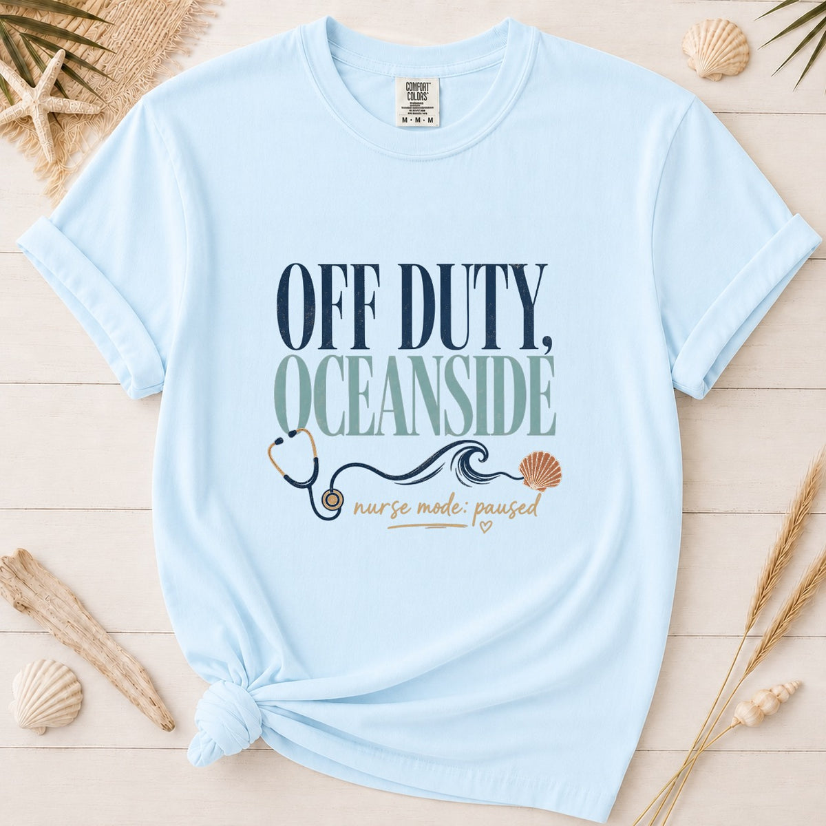 Off Duty Oceanside Coastal Nurse Graphic Tee