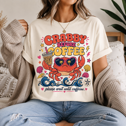 Crabby Before Coffee Graphic Tee
