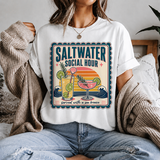 Saltwater Social Hour Coastal Graphic Tee
