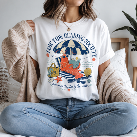 Low Tide Reading Society Graphic Tee for Book Lovers